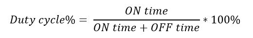 pwm duty cycle formula