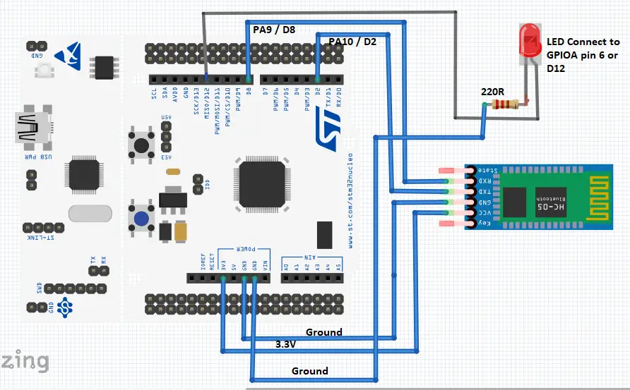 interfacing stm32 with hc-05