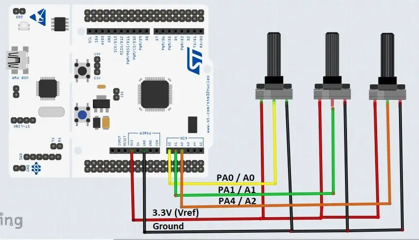 STM32 ADC DMA Circuit Diagram
