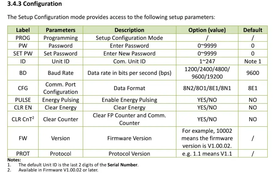 uart config