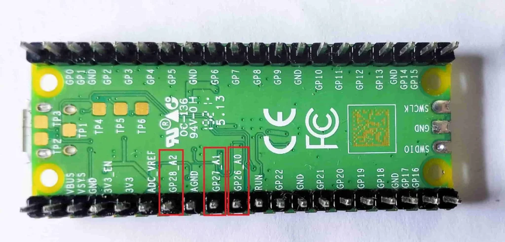 Raspberry Pi Pico ADC Pins