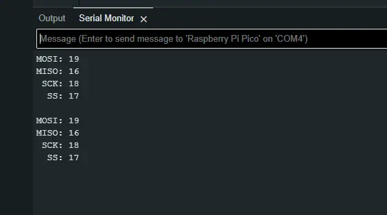 Raspberry Pi Pico SPI Scan result